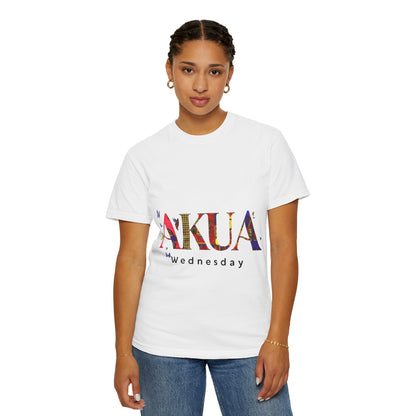 Colorful 'AKUA Wednesday' Unisex Garment-Dyed T-Shirt | Casual Wear, Graphic Tee, Street Style, Unique Gift, Daily Wear