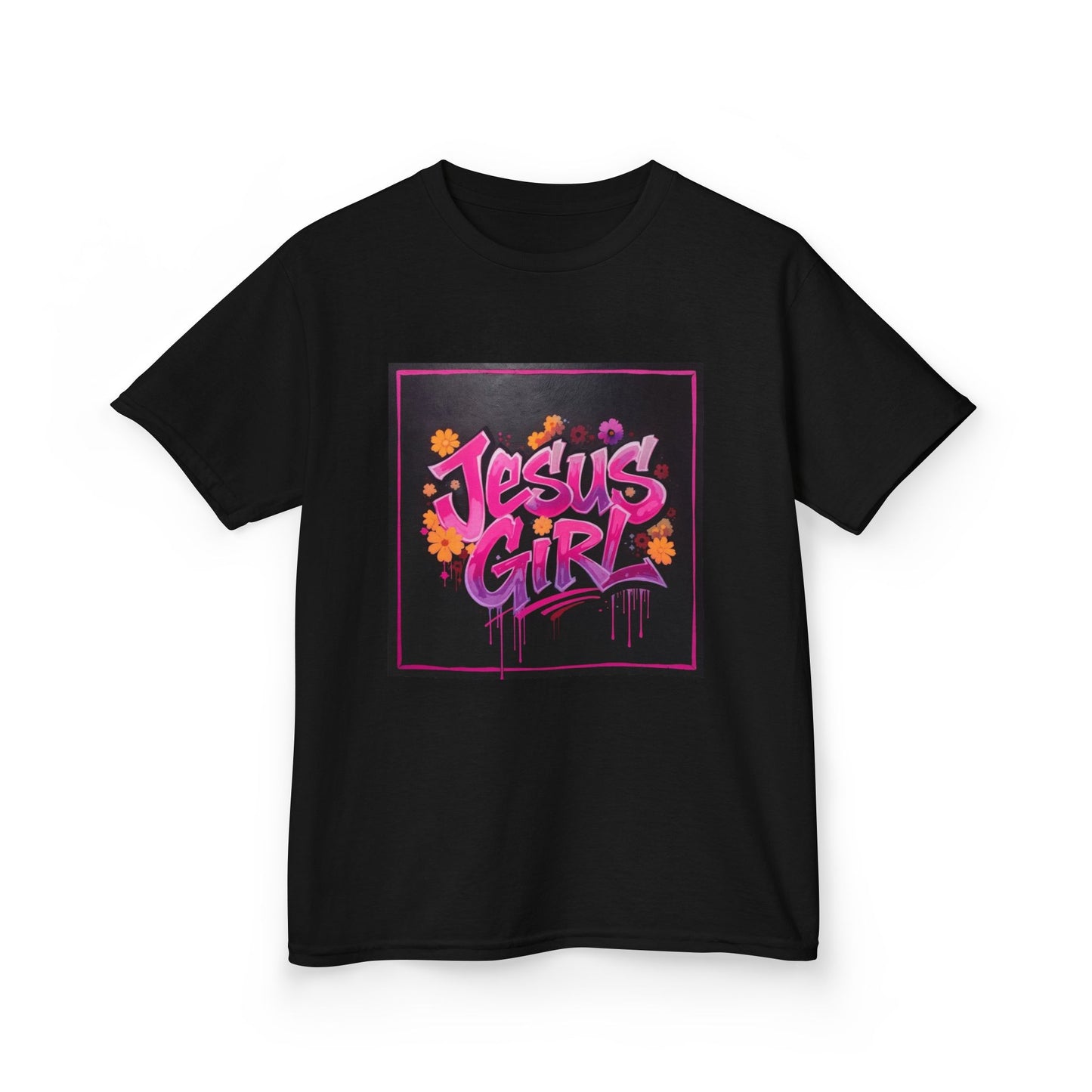 Vibrant Kids Tee - Jesus Girl Shirt, Youth Graphic Tee, Casual Kids Fashion, Faith-Based Gift, Summer Wear