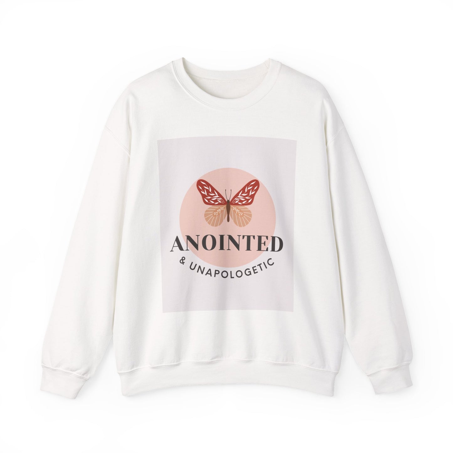 Butterfly Graphic Sweatshirt - Anointed & Unapologetic, Cozy Apparel, Gift for Her, Inspirational Fashion, Fall Outfit