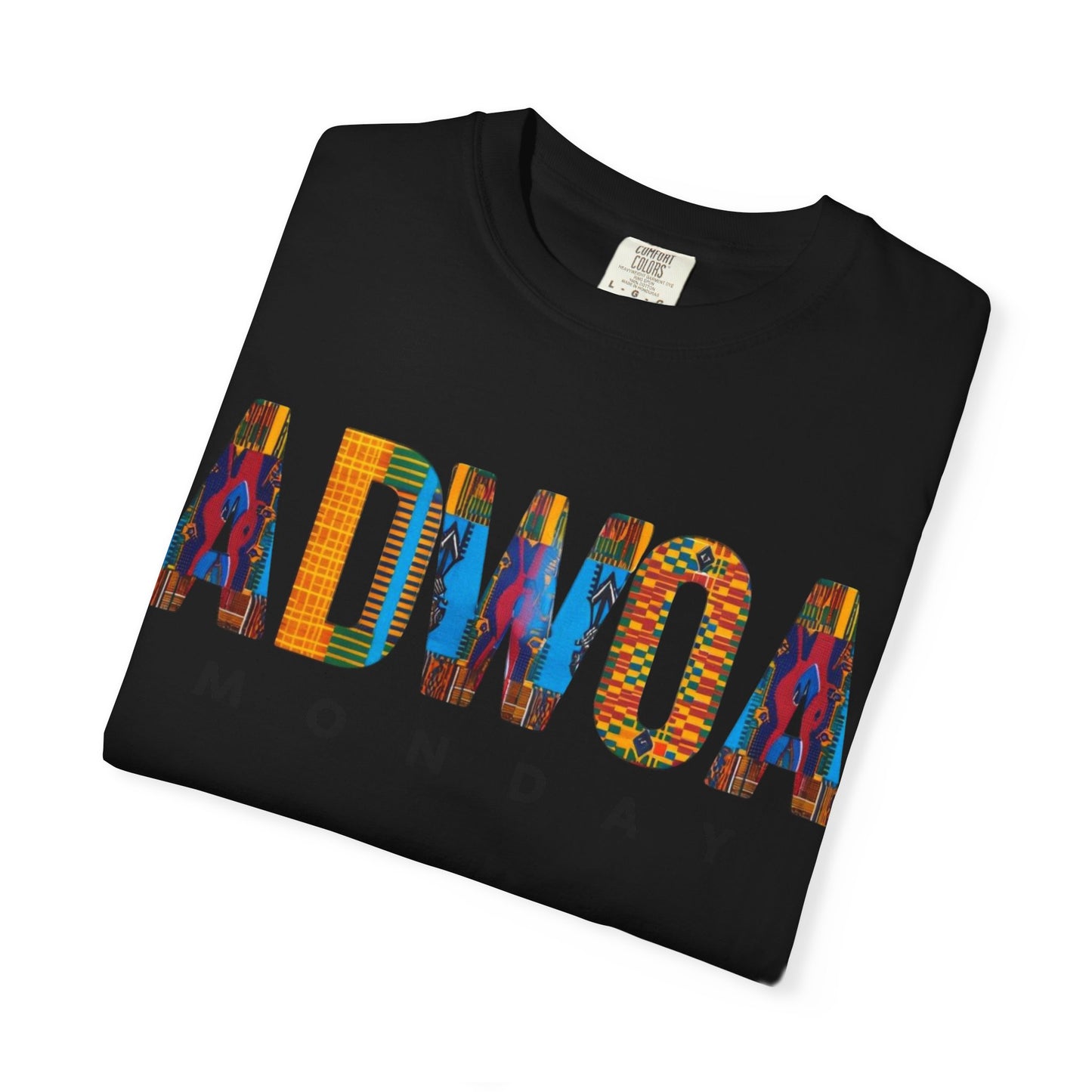 Vibrant Unisex T-Shirt - ADWOA MONDAY Graphic Tee, Casual Wear, Gift for Him/Her, Everyday Style, Unique Graphic Shirt, Fashion Statement