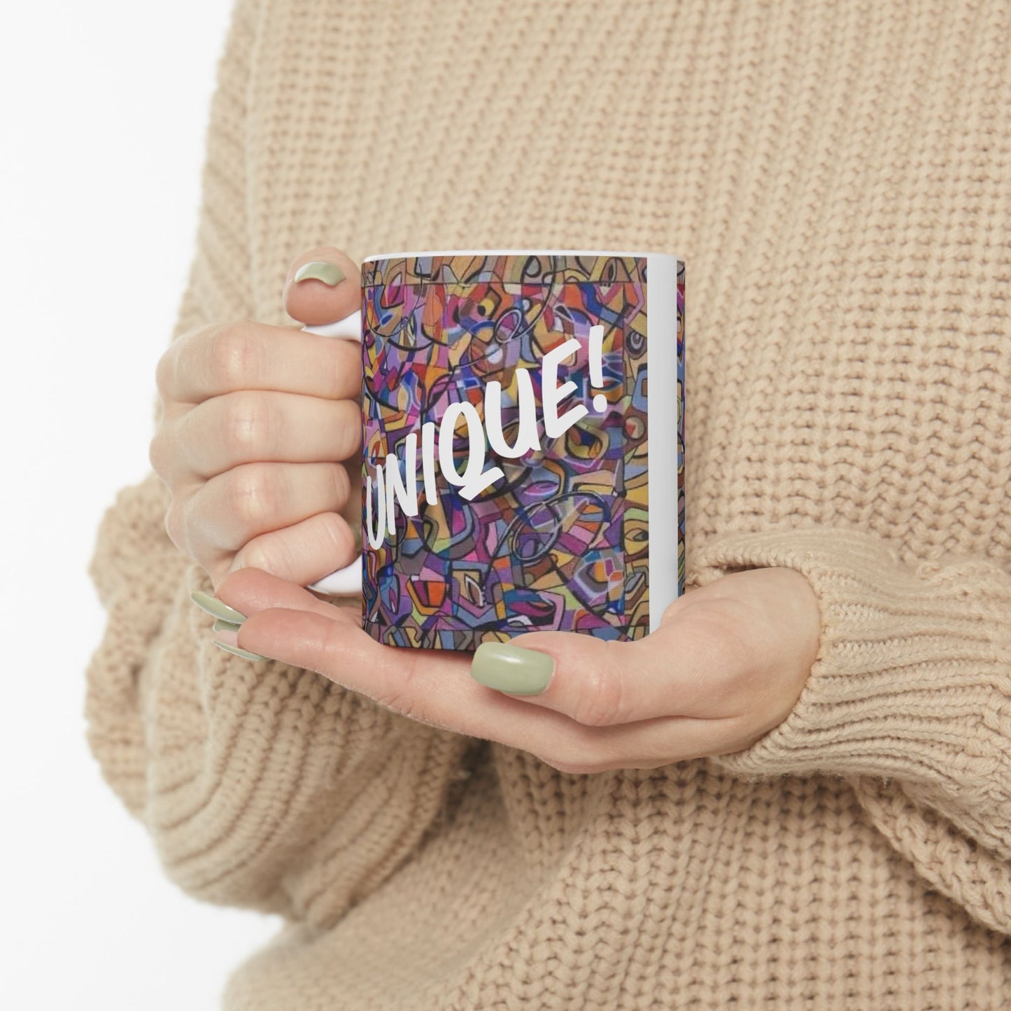 Copy of Floral Comfort Ceramic Mug, Coffee Cup Gift for Dog Lovers, Inspirational Mug for Birthdays, Housewarming, Pet Memorial