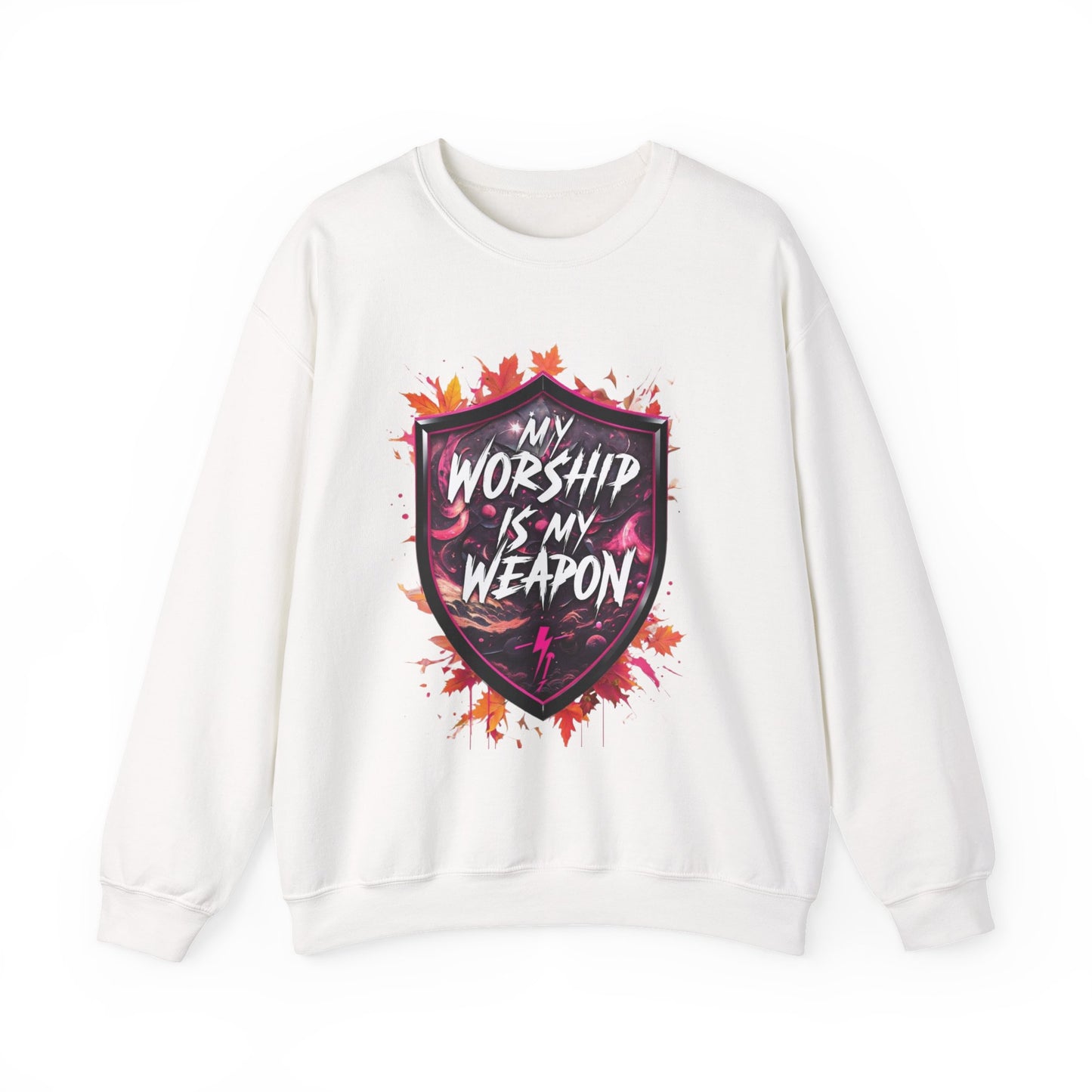 Inspirational Crewneck Sweatshirt - My Worship is My Weapon, Cozy Spiritual Gift, Faith Apparel, Unisex Sweatshirt for Worship & [...]