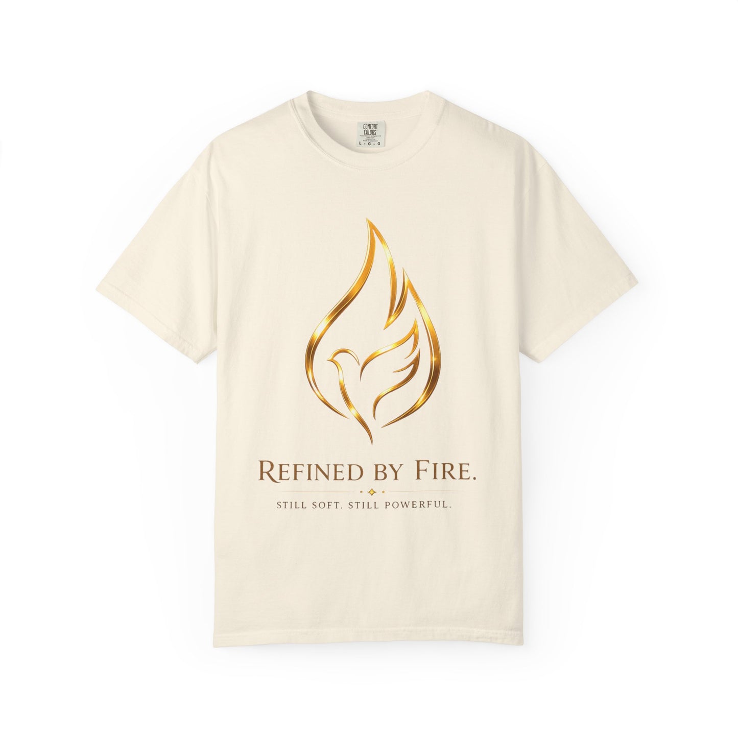 Refined By Fire Graphic T-Shirt — Inspirational Flame Dove Tee
