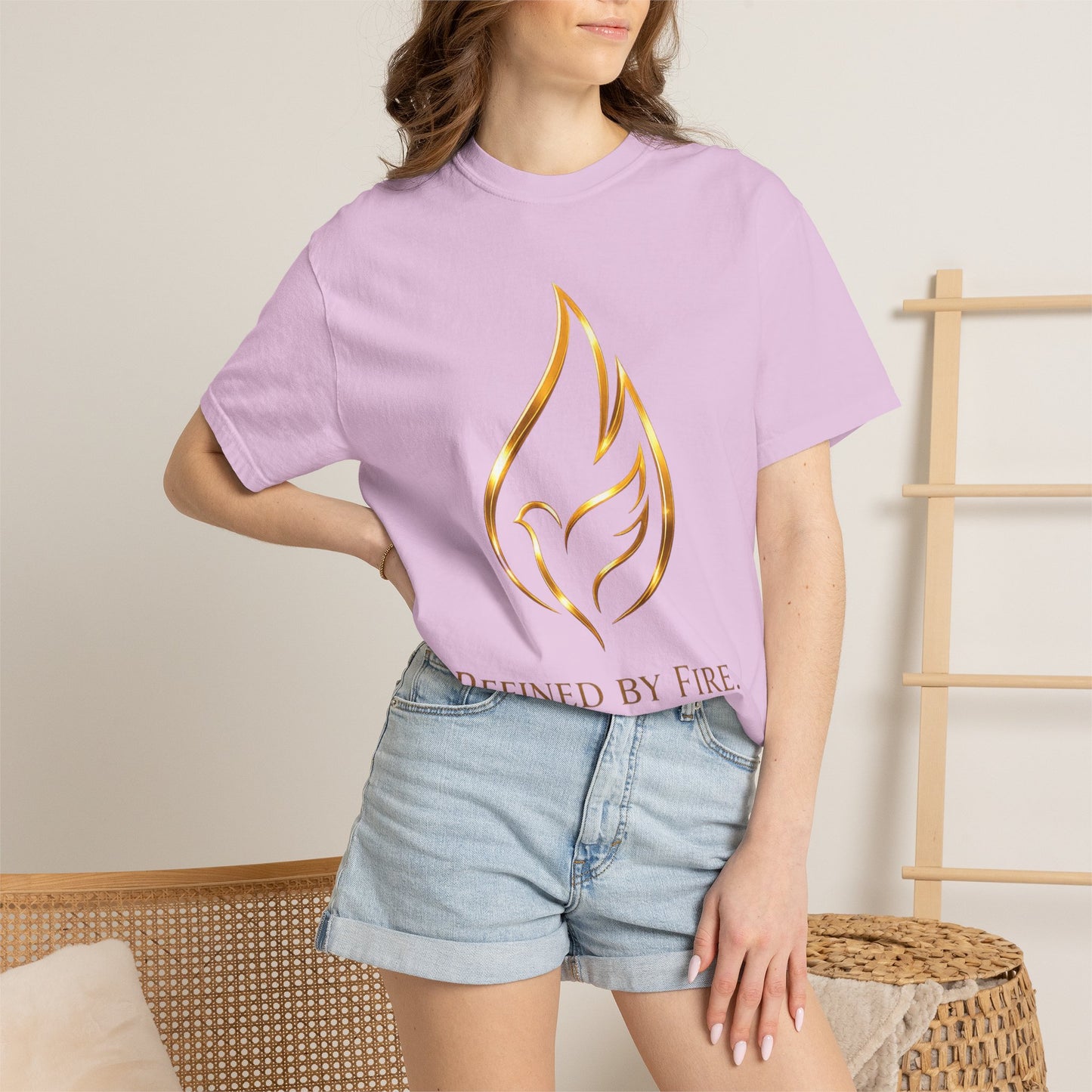 Refined By Fire Graphic T-Shirt — Inspirational Flame Dove Tee
