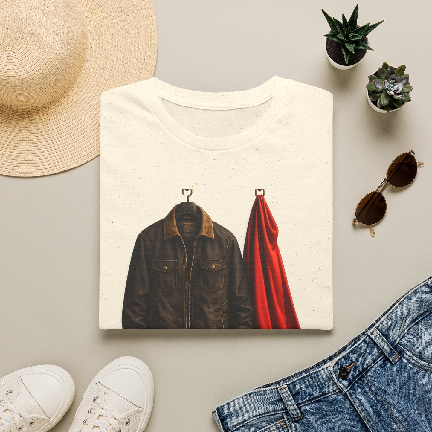 T-Shirt — "First Hero" Jacket & Cape Tribute Tee