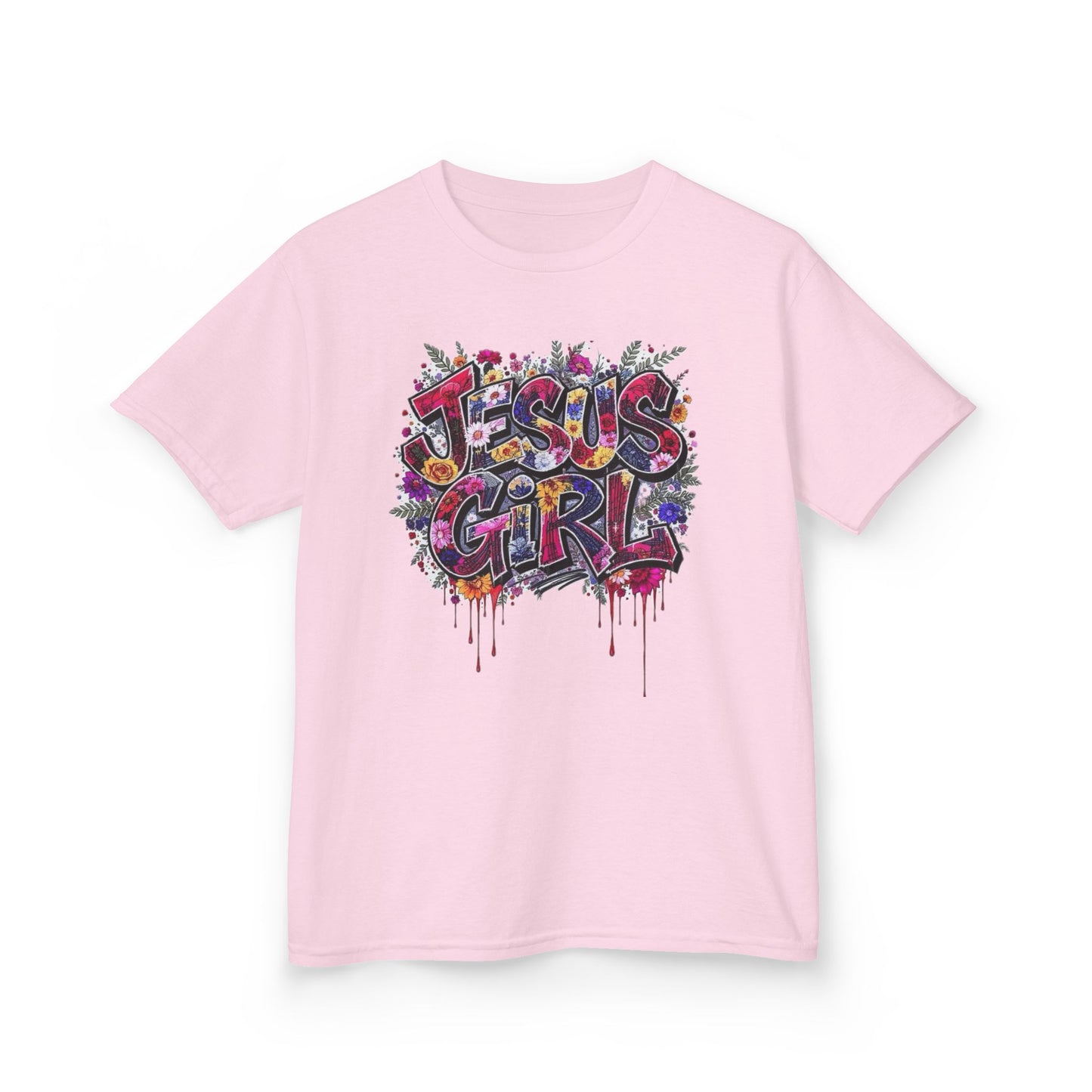 Jesus Girl Graffiti Kids Tee, Youth Graphic Shirt, Fun Faith-Based Tee, Cool Christian Apparel, Perfect Gift for Girls