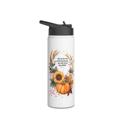 Floral Stainless Steel Water Bottle, Eco-friendly Hydration, Sunflower Design, Travel Mug, Gift for Nature Lovers, Outdoor Gear