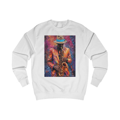Saxophone Art Sweatshirt - Unisex Jazz Lover Gift, Music Apparel, Cozy Music Sweatshirt, Perfect for Musicians and Music Events