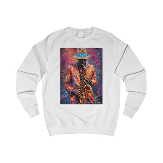 Saxophone Art Sweatshirt - Unisex Jazz Lover Gift, Music Apparel, Cozy Music Sweatshirt, Perfect for Musicians and Music Events