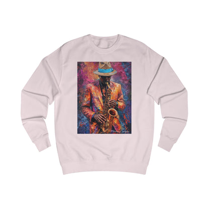 Saxophone Art Sweatshirt - Unisex Jazz Lover Gift, Music Apparel, Cozy Music Sweatshirt, Perfect for Musicians and Music Events