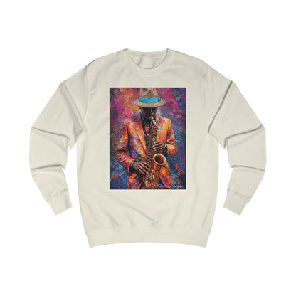 Saxophone Art Sweatshirt - Unisex Jazz Lover Gift, Music Apparel, Cozy Music Sweatshirt, Perfect for Musicians and Music Events