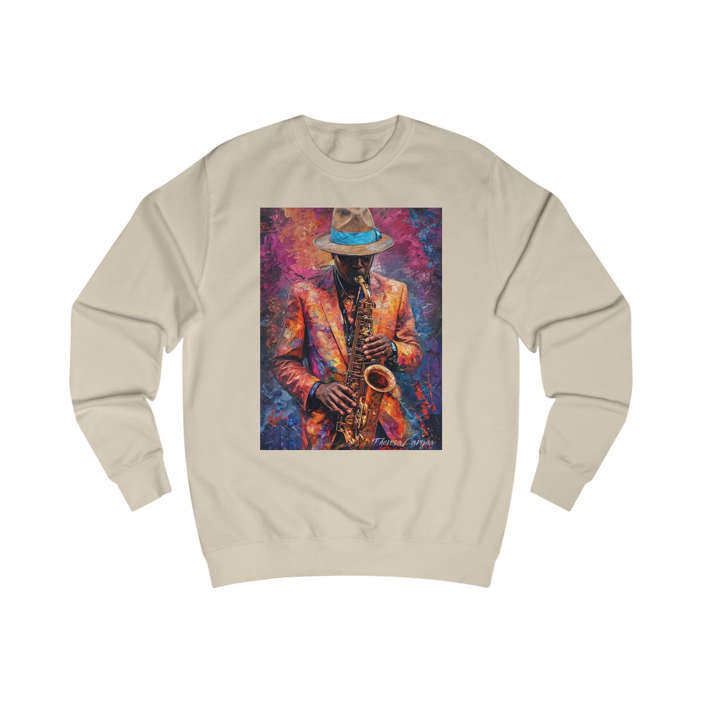 Saxophone Art Sweatshirt - Unisex Jazz Lover Gift, Music Apparel, Cozy Music Sweatshirt, Perfect for Musicians and Music Events