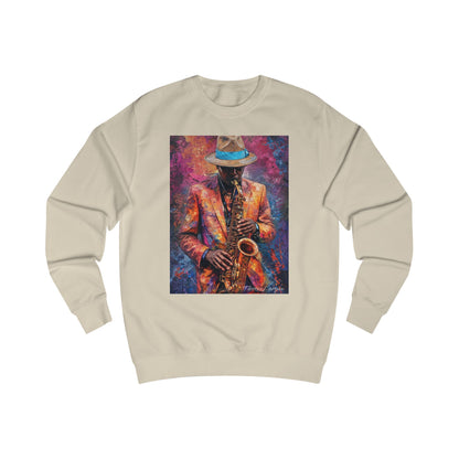 Saxophone Art Sweatshirt - Unisex Jazz Lover Gift, Music Apparel, Cozy Music Sweatshirt, Perfect for Musicians and Music Events