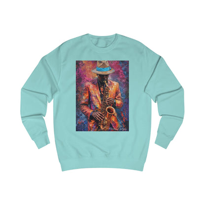 Saxophone Art Sweatshirt - Unisex Jazz Lover Gift, Music Apparel, Cozy Music Sweatshirt, Perfect for Musicians and Music Events