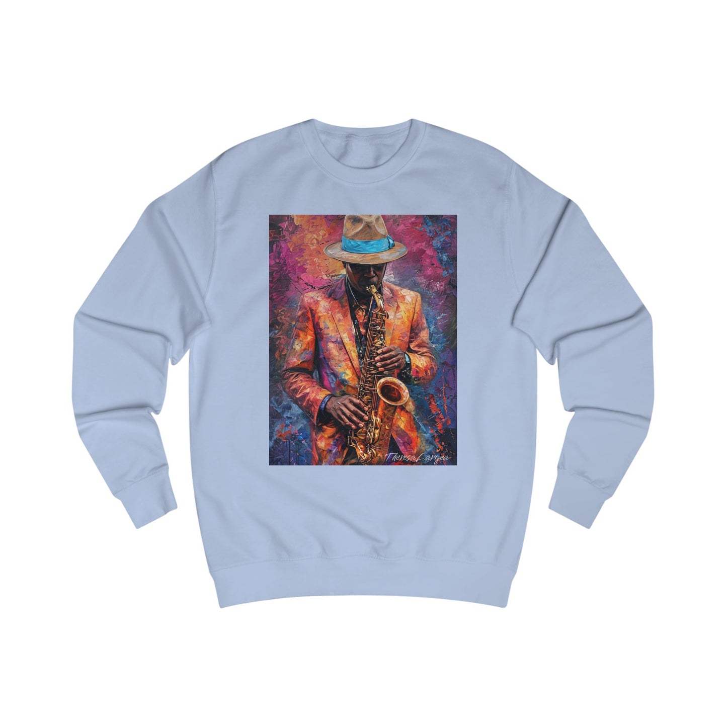 Saxophone Art Sweatshirt - Unisex Jazz Lover Gift, Music Apparel, Cozy Music Sweatshirt, Perfect for Musicians and Music Events