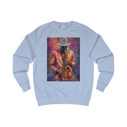 Saxophone Art Sweatshirt - Unisex Jazz Lover Gift, Music Apparel, Cozy Music Sweatshirt, Perfect for Musicians and Music Events