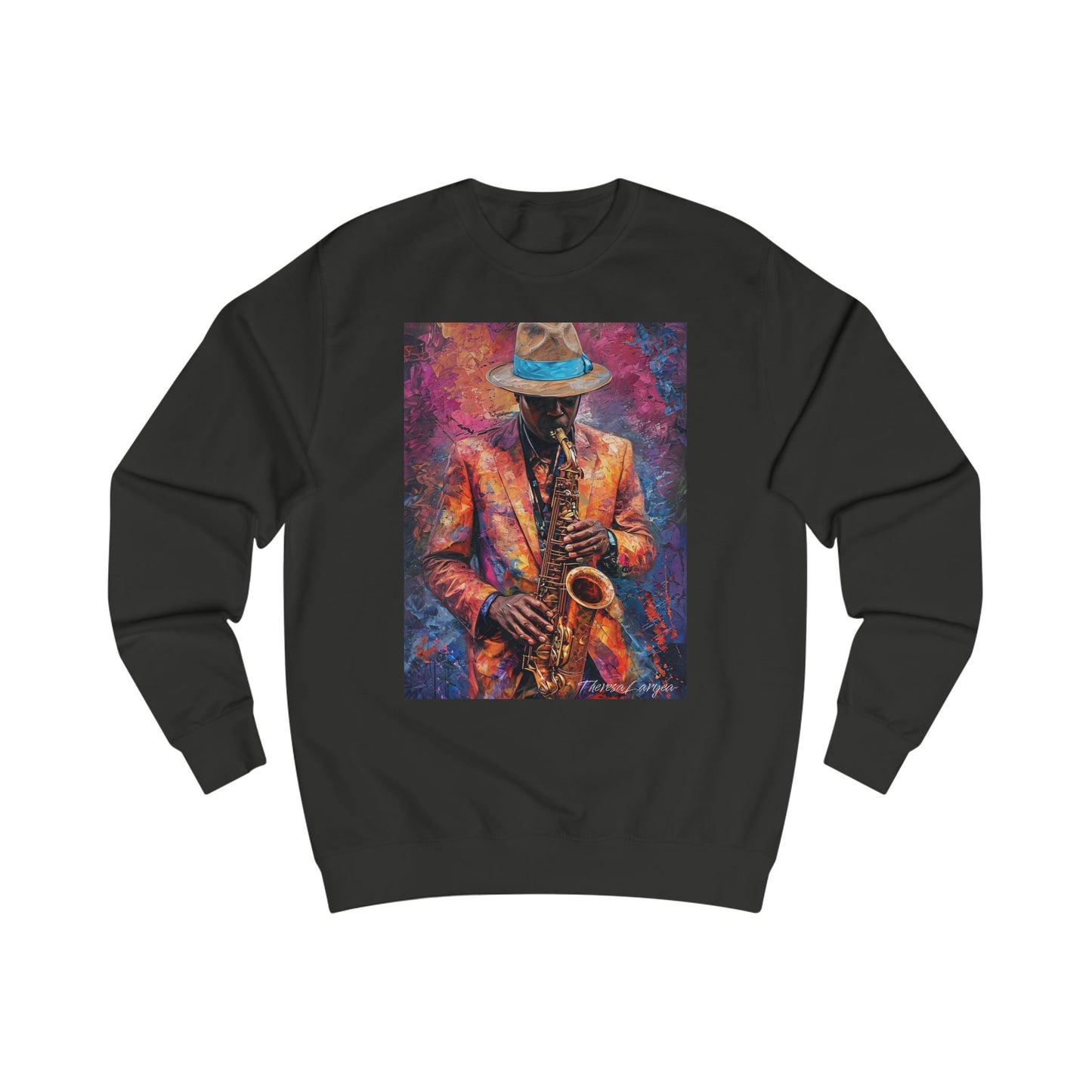 Saxophone Art Sweatshirt - Unisex Jazz Lover Gift, Music Apparel, Cozy Music Sweatshirt, Perfect for Musicians and Music Events