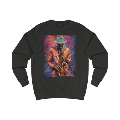 Saxophone Art Sweatshirt - Unisex Jazz Lover Gift, Music Apparel, Cozy Music Sweatshirt, Perfect for Musicians and Music Events
