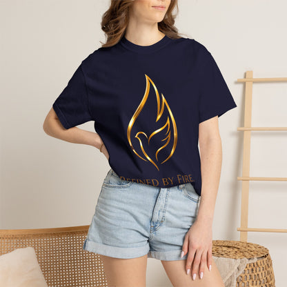 Refined By Fire Graphic T-Shirt — Inspirational Flame Dove Tee