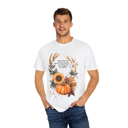 Fall-Inspired Unisex T-Shirt - 'But as for me and my house we will serve the LORD' - Autumn Apparel, Seasonal Gift, Christian Tshirt, [...]