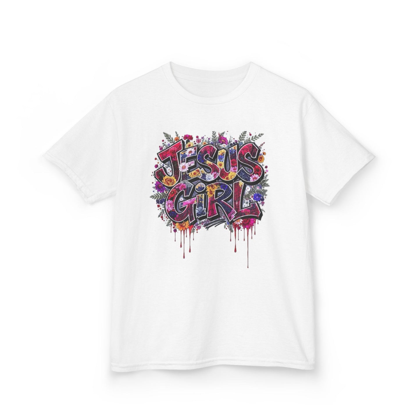 Jesus Girl Graffiti Kids Tee, Youth Graphic Shirt, Fun Faith-Based Tee, Cool Christian Apparel, Perfect Gift for Girls