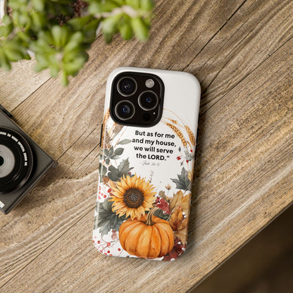 Fall-Themed Phone Case, Cozy Autumn Decor, Inspirational Quote, Pumpkin Design, Gift for Him or Her