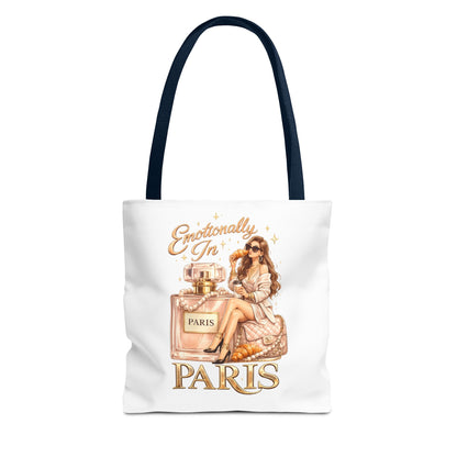 Paris Perfume Tote Bag — "Emotionally In Paris" Fashion Shopper