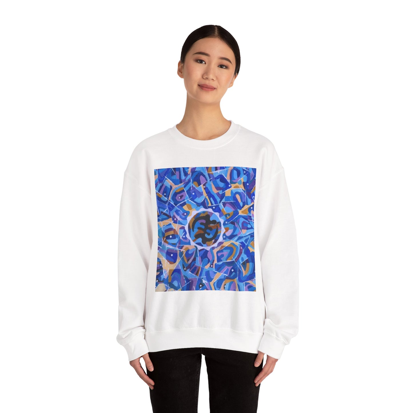 Artistic Kaleidoscope Crewneck Sweatshirt, Cozy Pullover for Art Lovers, Unique Gift for Birthdays, Gift for Artists, Casual Wear