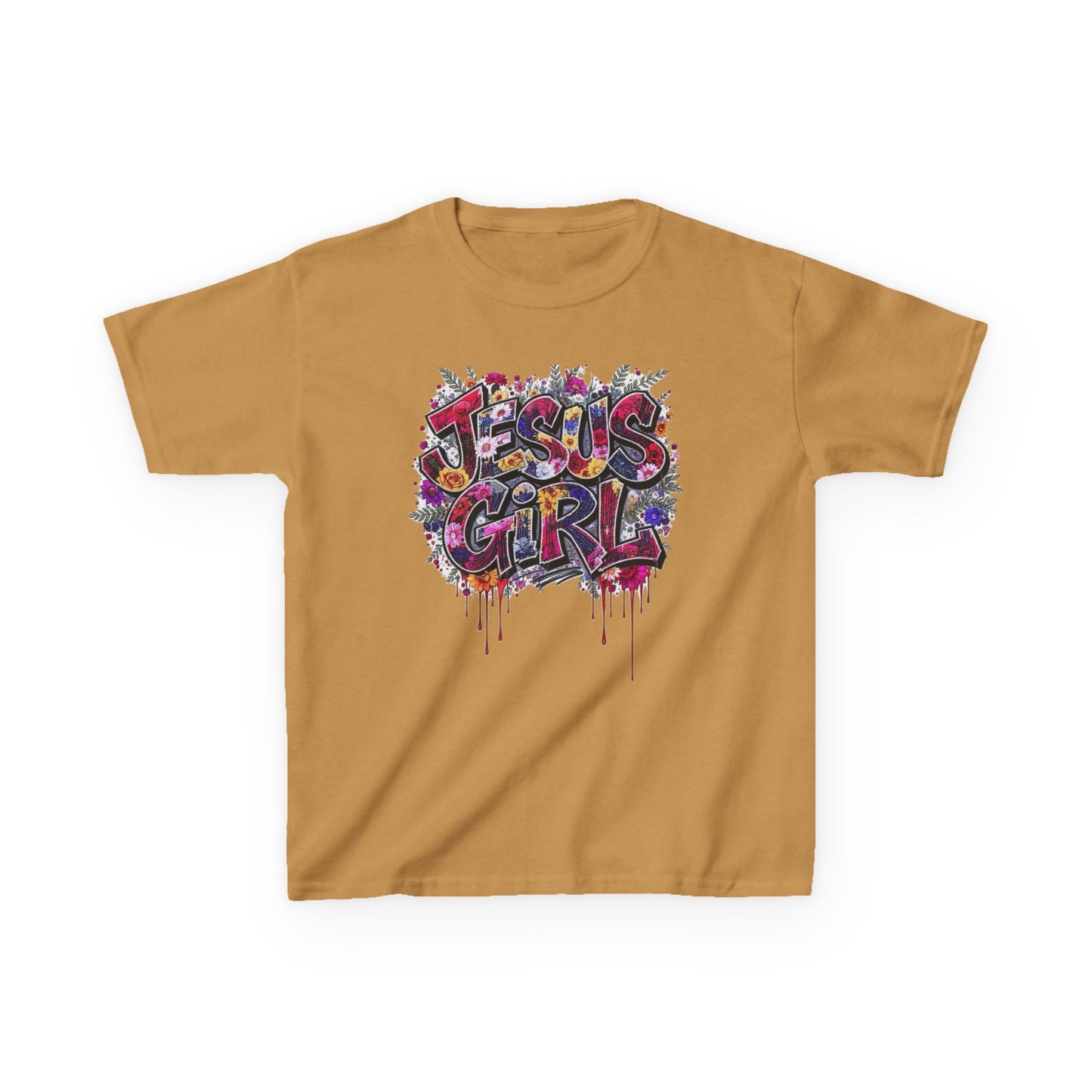 Jesus Girl Graffiti Kids Tee, Youth Graphic Shirt, Fun Faith-Based Tee, Cool Christian Apparel, Perfect Gift for Girls