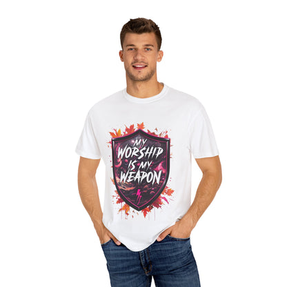 My Worship is My Weapon T-Shirt, Unisex Tee, Spiritual Gift, Christian Apparel, Faith-Based Shirt