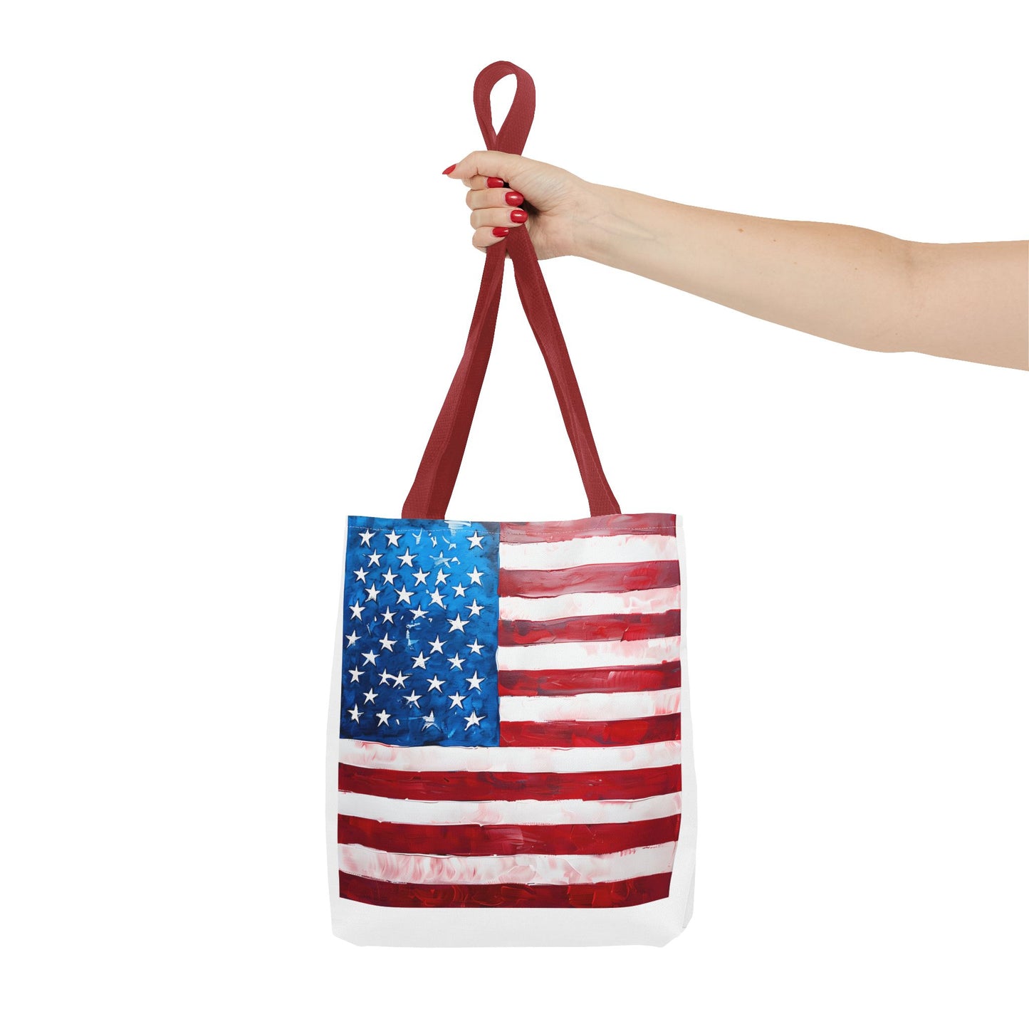 Patriotic Tote Bag, American Flag Tote, Eco-Friendly Shopping Bag, Summer Picnic Tote, USA Independence Day Gift