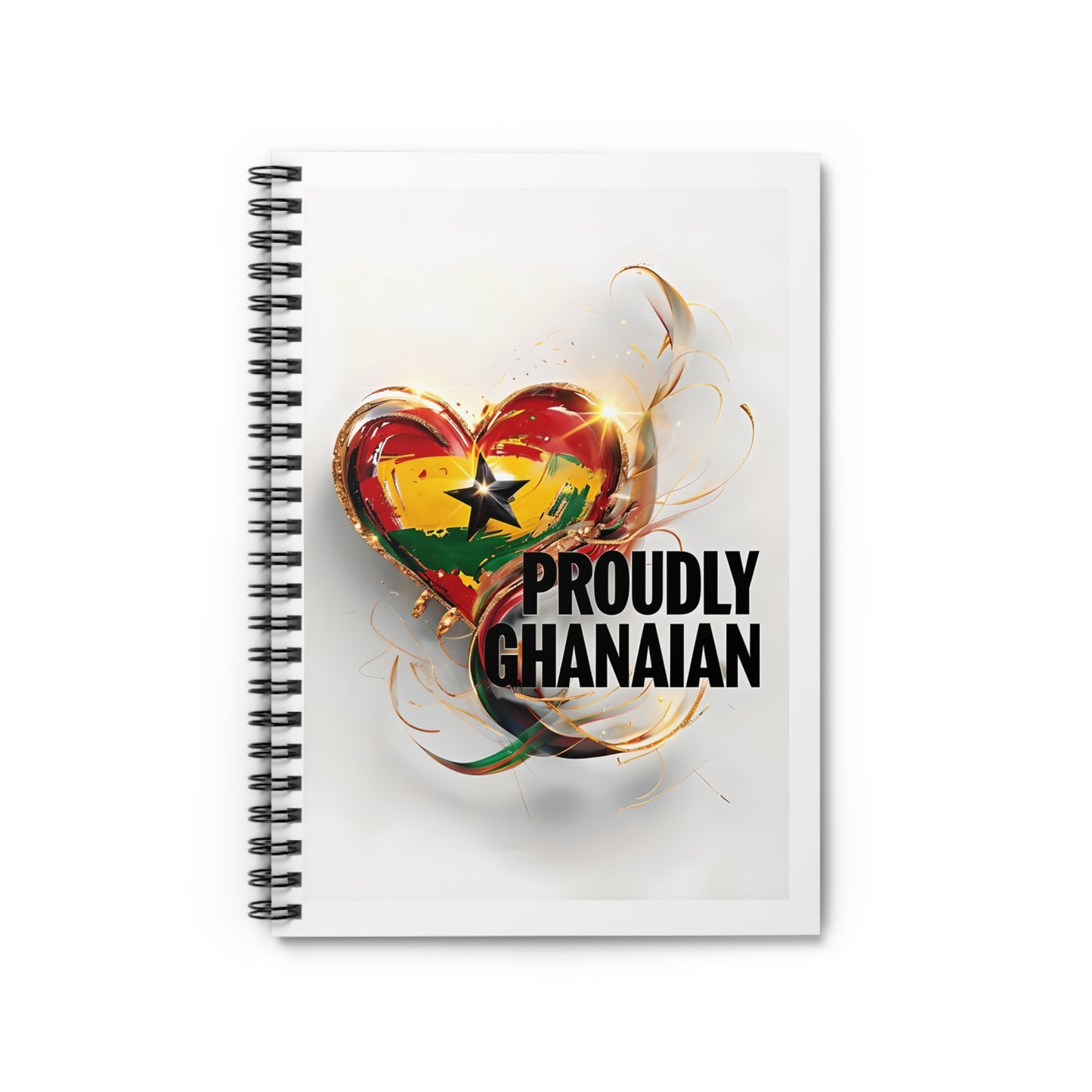 Proudly Ghanaian Spiral Notebook - Ruled Line, African Heritage Journal, Gift for Ghanaians, Travel Memobook, Unique School Supplies, [...]