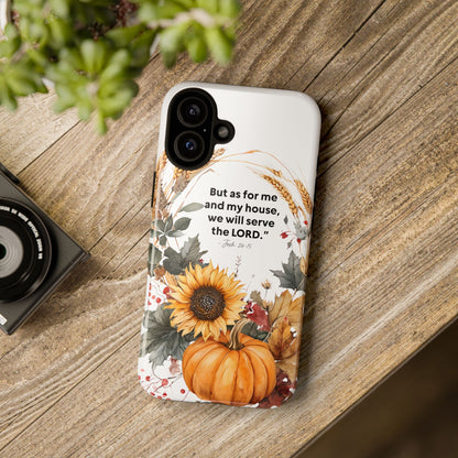 Fall-Themed Phone Case, Cozy Autumn Decor, Inspirational Quote, Pumpkin Design, Gift for Him or Her