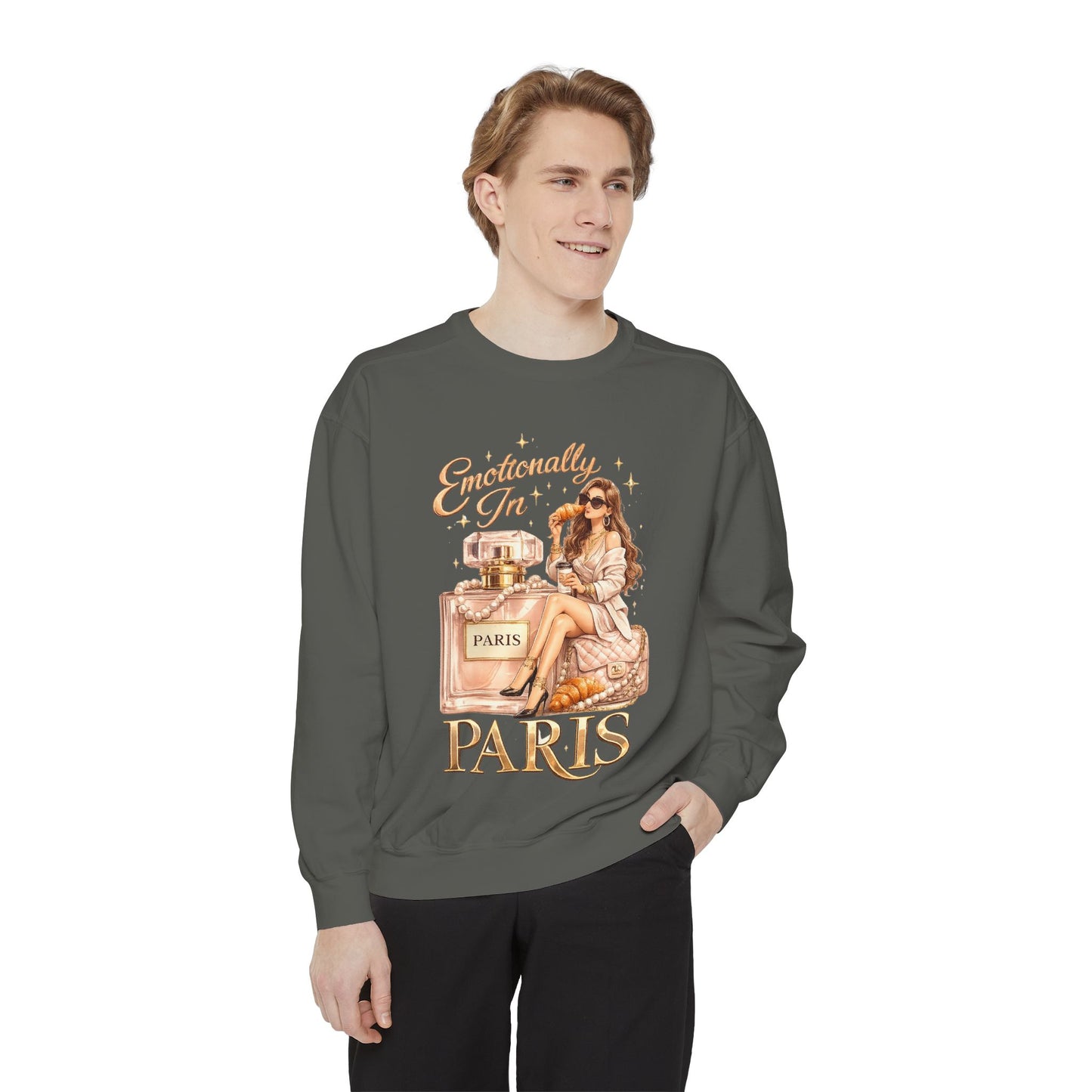 Emotionally in Paris Sweatshirt — Paris Perfume Graphic Crewneck