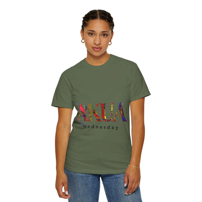 Colorful 'AKUA Wednesday' Unisex Garment-Dyed T-Shirt | Casual Wear, Graphic Tee, Street Style, Unique Gift, Daily Wear