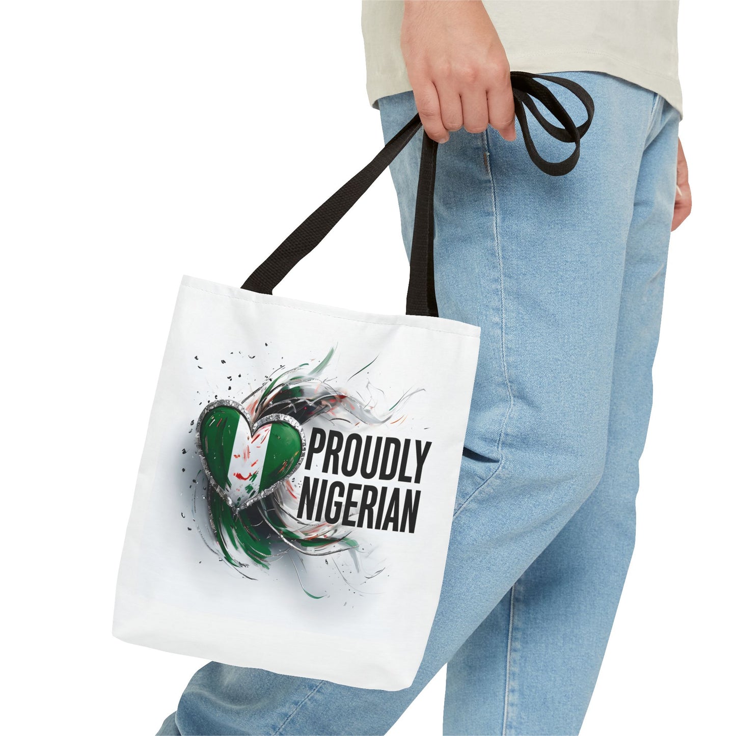 Proudly Nigerian Tote Bag | Eco-Friendly Shopping Bag, Cultural Pride Accessory, Gift for Nigerians, Travel Bag, Canvas Carryall