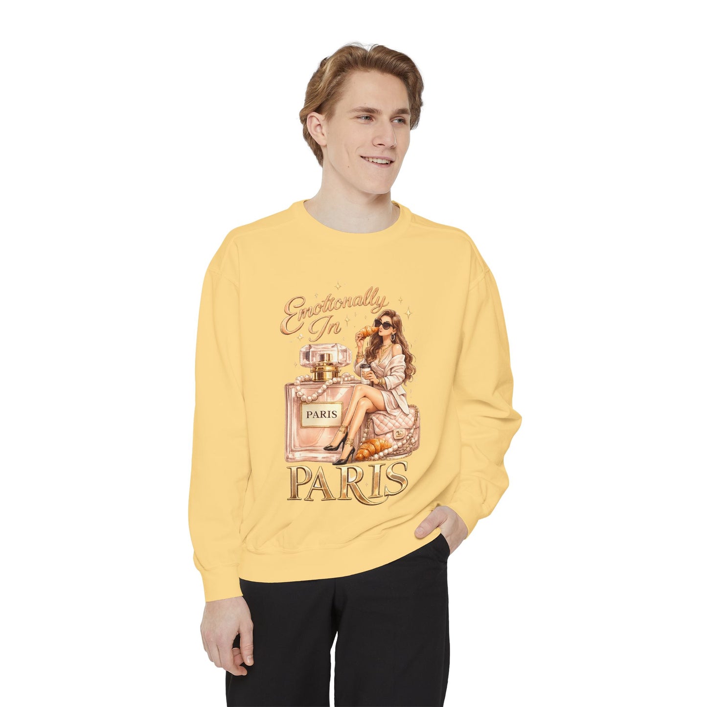 Emotionally in Paris Sweatshirt — Paris Perfume Graphic Crewneck