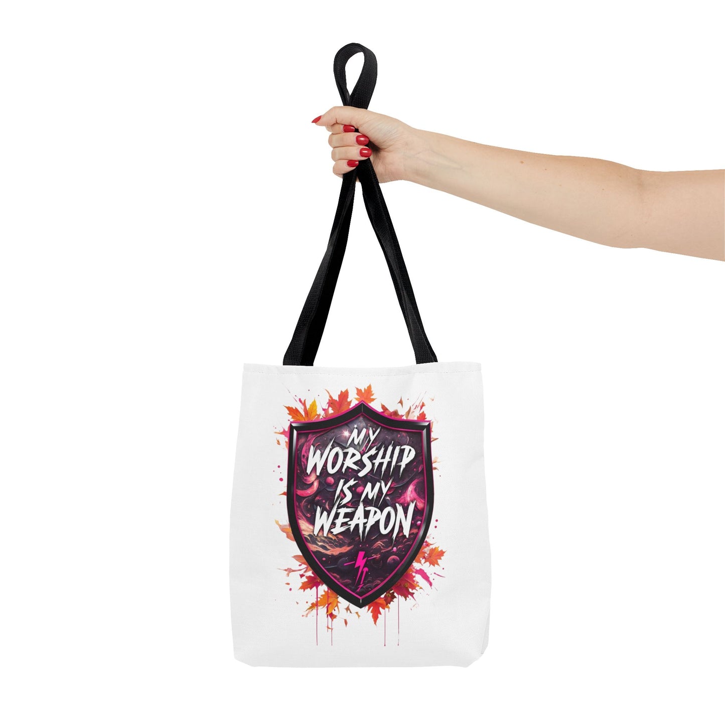 My Worship Is My Weapon Tote Bag - Inspirational Gift, Church Accessory, Spirituality, Everyday Use, Art Tote