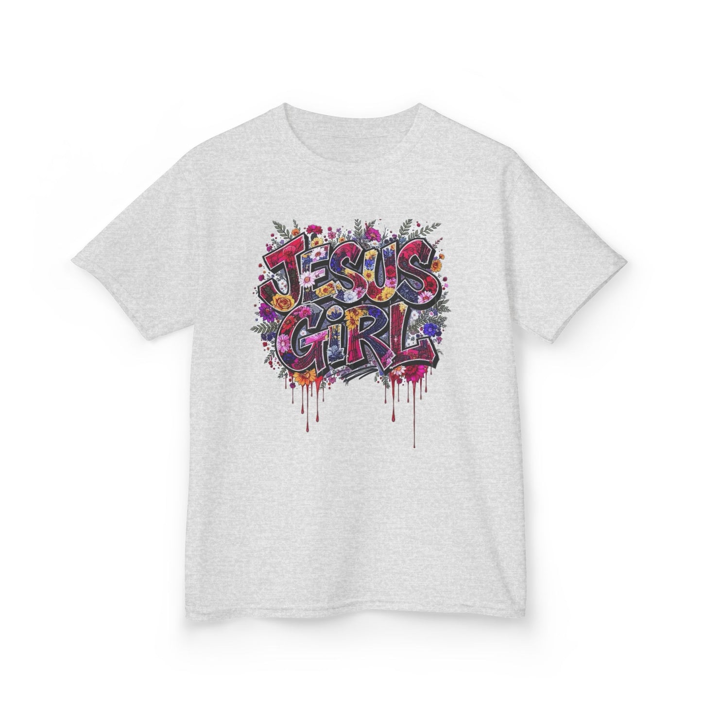 Jesus Girl Graffiti Kids Tee, Youth Graphic Shirt, Fun Faith-Based Tee, Cool Christian Apparel, Perfect Gift for Girls