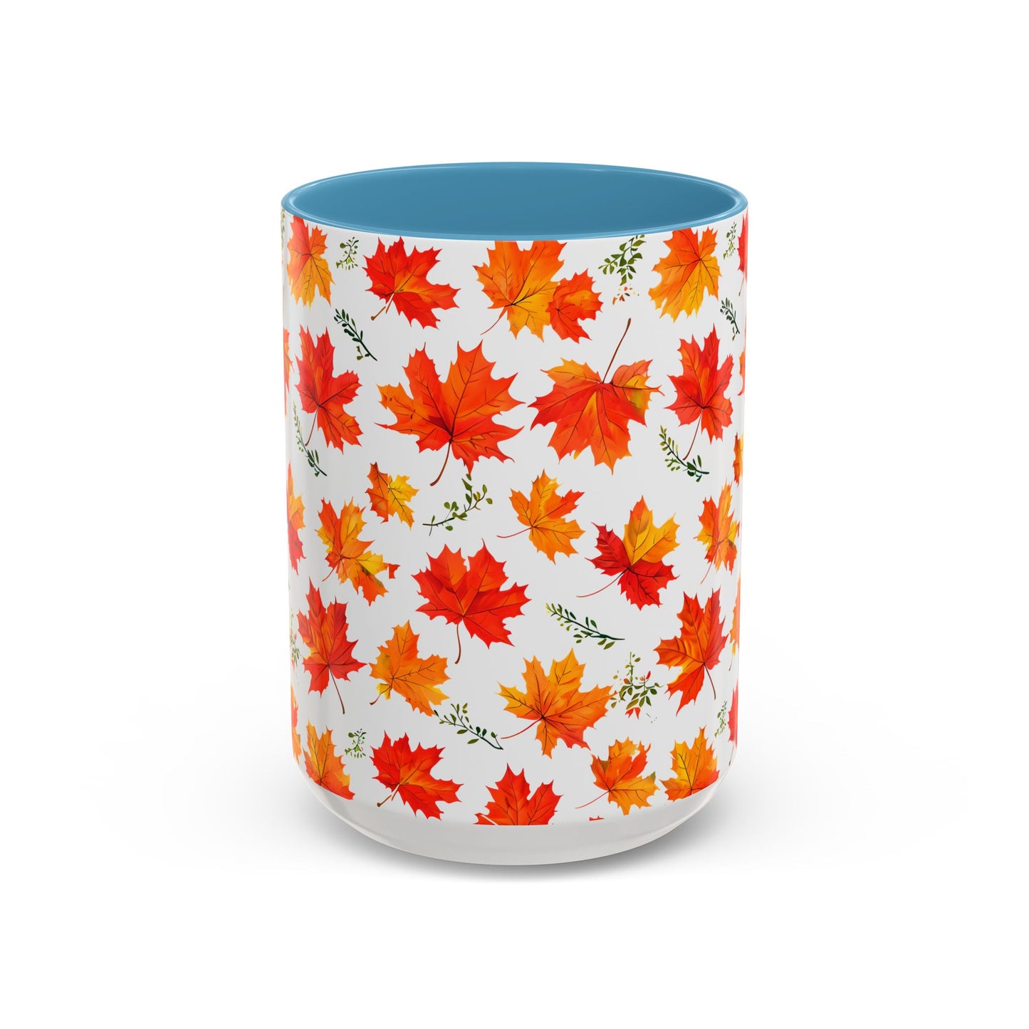 Autumn Leaves Coffee Mug, Fall Decor, Thanksgiving Gift, Hot Beverage Cup, Seasonal Drinkware