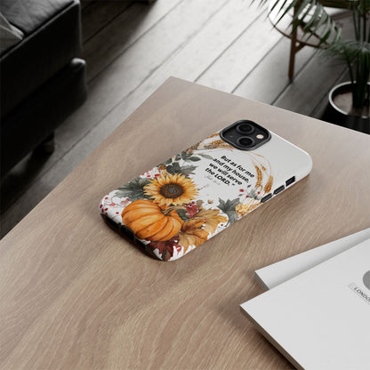 Fall-Themed Phone Case, Cozy Autumn Decor, Inspirational Quote, Pumpkin Design, Gift for Him or Her