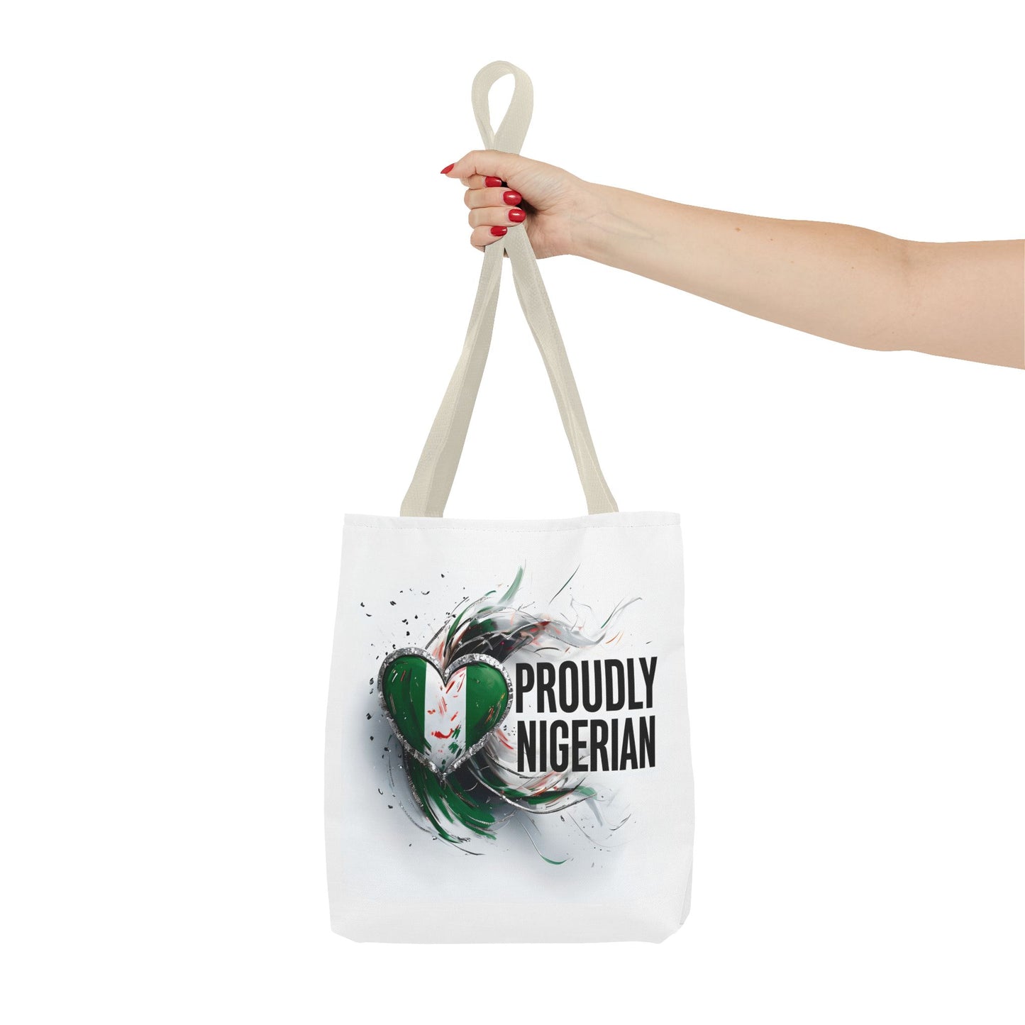 Proudly Nigerian Tote Bag | Eco-Friendly Shopping Bag, Cultural Pride Accessory, Gift for Nigerians, Travel Bag, Canvas Carryall