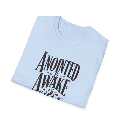 Coffee Lovers Unisex T-Shirt | Anointed & Awake Graphic Tee for Gift, Everyday Wear, Casual Style, Spiritual Motivational Shirt