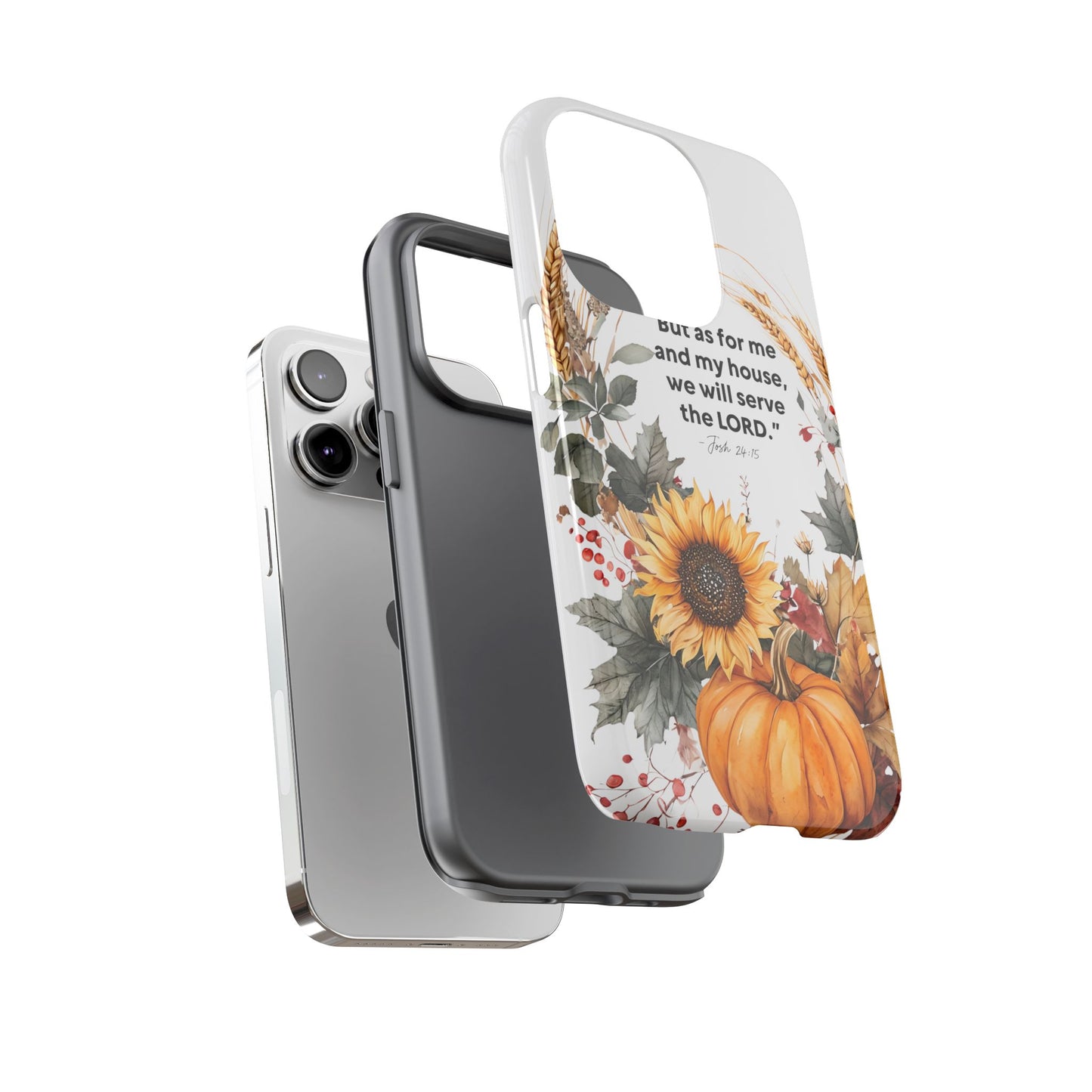 Fall-Themed Phone Case, Cozy Autumn Decor, Inspirational Quote, Pumpkin Design, Gift for Him or Her