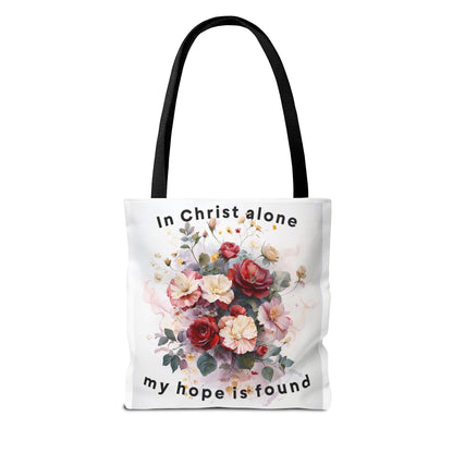 Floral Inspirational Tote Bag, Faith-Based Bag, Christian Gift, Everyday Carryall, Motivational Shopping Tote
