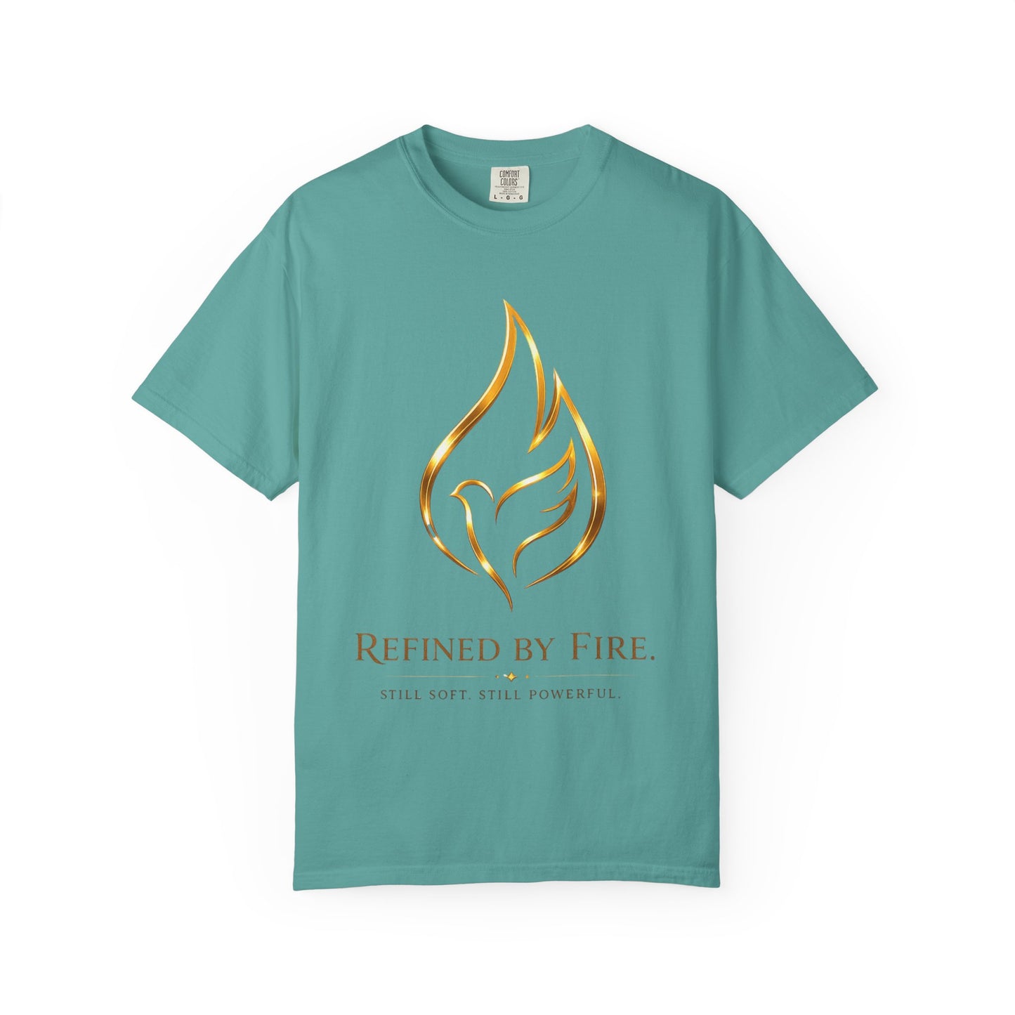 Refined By Fire Graphic T-Shirt — Inspirational Flame Dove Tee
