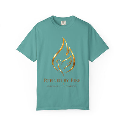 Refined By Fire Graphic T-Shirt — Inspirational Flame Dove Tee