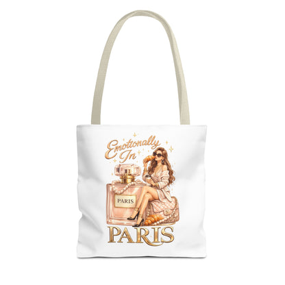 Paris Perfume Tote Bag — "Emotionally In Paris" Fashion Shopper