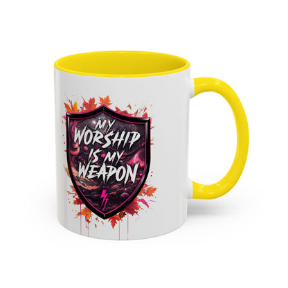 Bold Worship Coffee Mug - My Worship is My Weapon, Inspirational Gift for Coffee Lovers, Motivational Mug, Perfect for Events and [...]