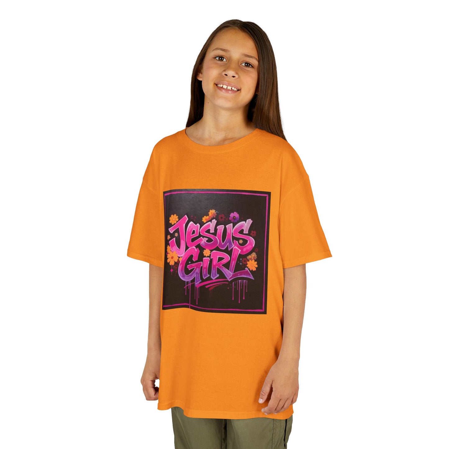 Vibrant Kids Tee - Jesus Girl Shirt, Youth Graphic Tee, Casual Kids Fashion, Faith-Based Gift, Summer Wear
